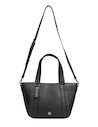 Bolso de mano Pollini en negro, material PU, perfecto para llevar lo esencial con estilo casual.