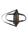 Bolso tote negro de mujer, estilo casual, con textura PU y múltiples bolsillos para uso diario.
