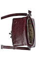 Bandolera burdeos de mujer en PU con textura, ideal para un estilo casual y uso diario.