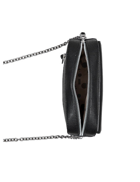 Bolso bandolera negro para mujer, estilo casual en PU, ideal para uso diario y organización.