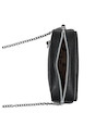 Bolso bandolera negro para mujer, estilo casual en PU, ideal para uso diario y organización.