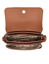 Bandolera camel de mujer, estilo casual, material PU graneado, perfecta para el trabajo o estudio.