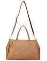 Bolso casual de mujer en color camel, con cierre metálico robusto y espacio para lo esencial.