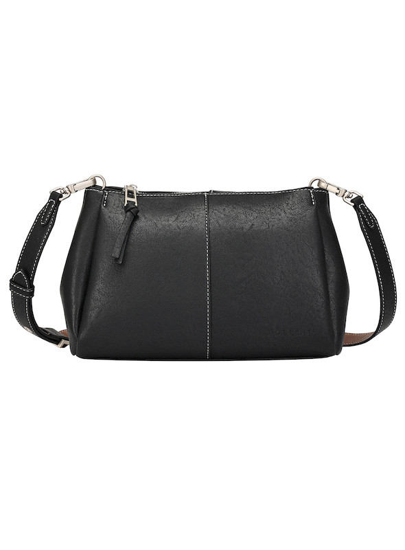 Estilo casual del bolso negro de Pollini, accesorio versátil para mujeres activas en su día a día.