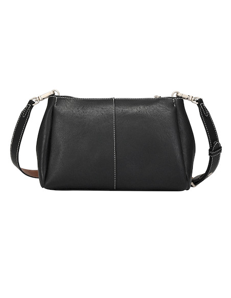Bolsillo con cierre en bolso de mujer, color negro, combina funcionalidad y moda en un accesorio casual.