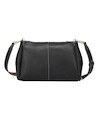 Bolsillo con cierre en bolso de mujer, color negro, combina funcionalidad y moda en un accesorio casual.