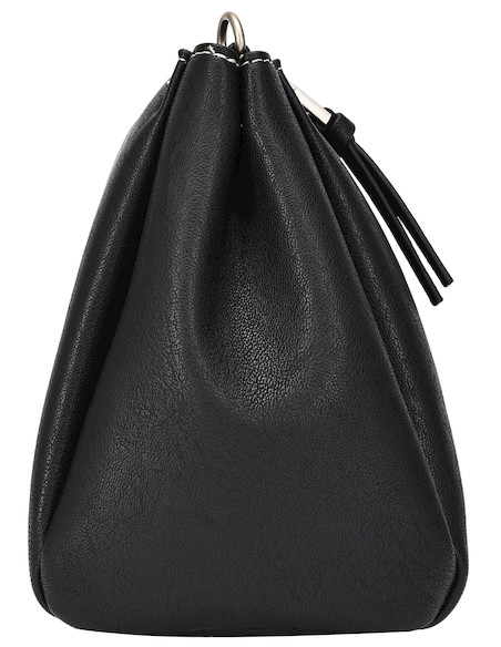 Diseño elegante en negro con strap ajustable y extraíble, perfecto para actividades laborales.