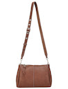 Strap ajustable y extraíble en bandolera café, versátil para diferentes estilos y ocasiones.