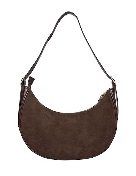 Cartera funcional de mujer en color moro, con medidas de 34 cm de ancho y 23 cm de alto.