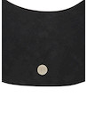 Carcaj negro de mujer estilo casual, acabado suave, ideal para trabajo o universidad, con correa ajustable.