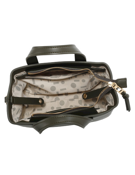 Bolso Pollini elegante en tono oliva, ideal para uso diario.
