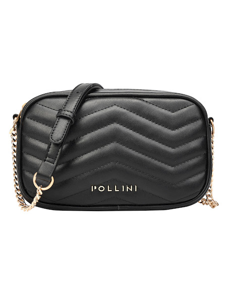 Textura suave y elegante del material PU en el bolso Pollini, ideal para un estilo casual.