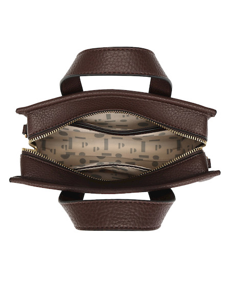 Bandolera morada de mujer estilo casual en PU graneado, ideal para uso diario y elegante.