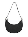 Cartera de mujer negra con espacio adecuado para lo esencial, elegante y funcional.