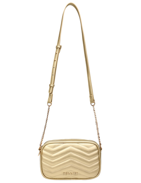 Accesorio de moda en PU dorado, que combina funcionalidad y estética contemporánea.
