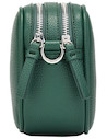 Vista lateral de la bandolera Pollini en color verde, mostrando su diseño elegante y funcional.
