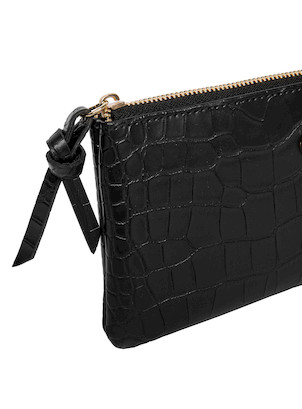 Billetera de PU negra para mujer, perfecta para el uso diario con un toque de distinción.
