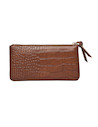 Billetera camel de mujer, diseño sofisticado con espacio para 6 tarjetas, ideal para llevar lo esencial.