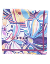 Pañuelo celeste para mujer, estilo casual, recomendado para looks diarios y eventos, material poliéster.