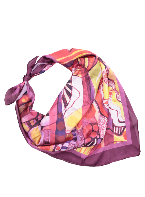 Pañuelo burdeos para mujer, estilo casual, ideal para looks modernos y sofisticados.